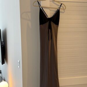 Peppermayo Black and Brown Maxi Dress